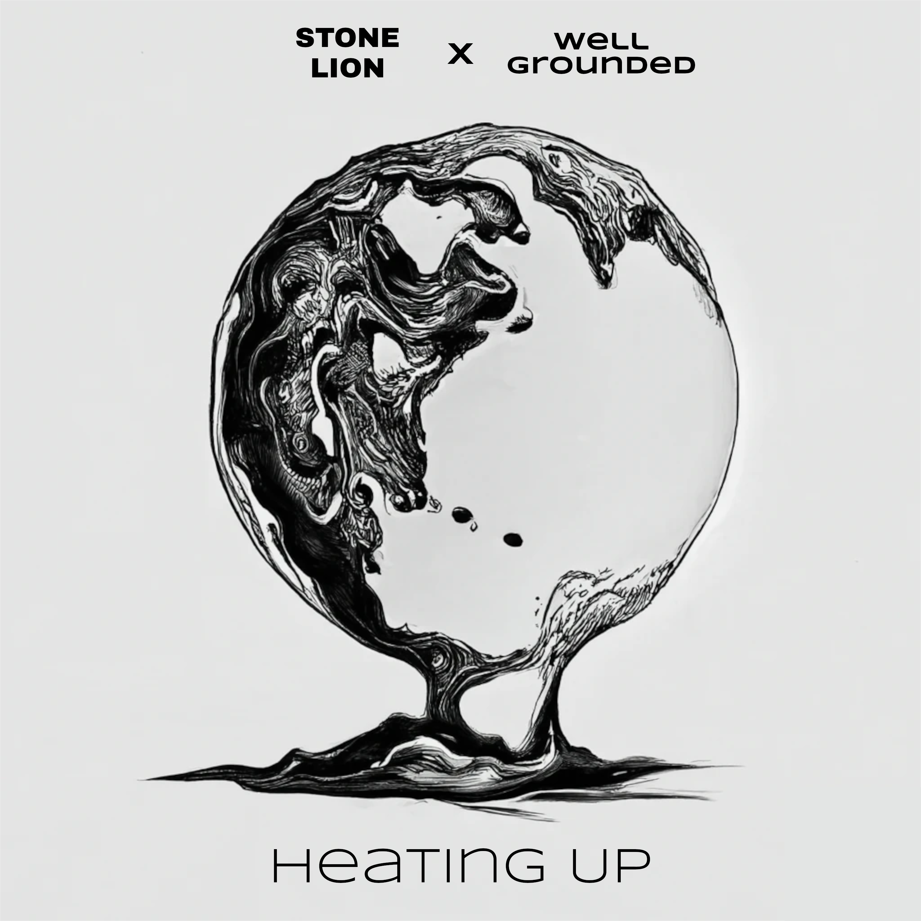 Cover art for 'Heating Up' by Stone Lion x Well Grounded a reggae song about the climate crisis.