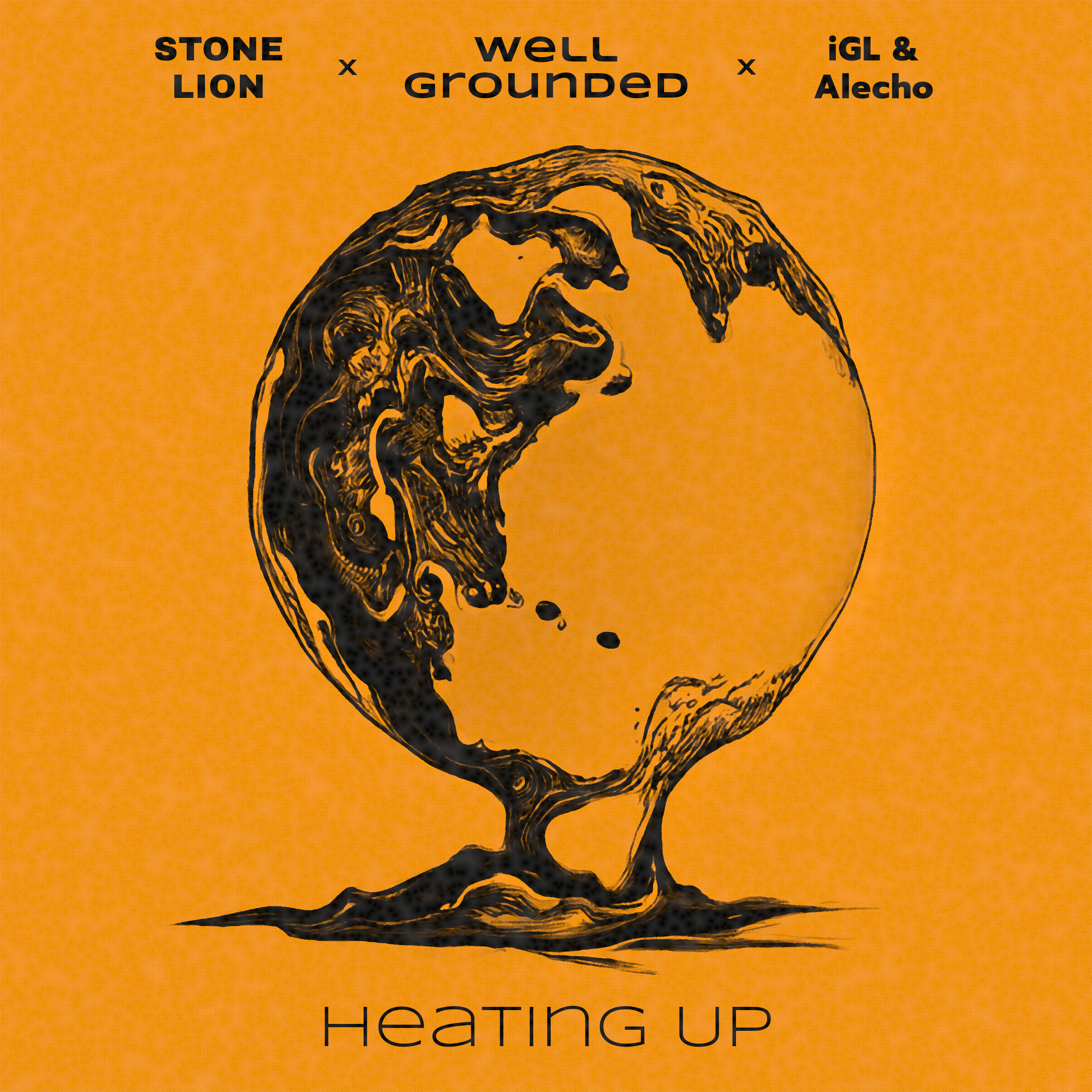 Cover art for 'Heating Up' EP by Stone Lion x Well Grounded x iGL & Alecho.